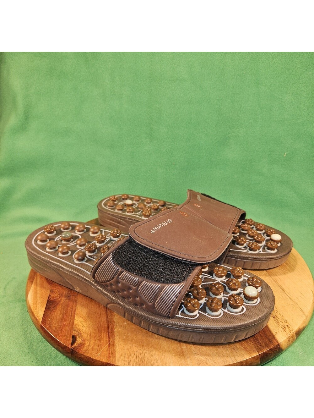 BYRIVER Acupressure Slippers Sandals Shoes Reflexology Tools, Mens Size L 10-11
